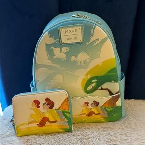 Disney Pixar UP Loungefly Mini Backpack & Wallet Set.